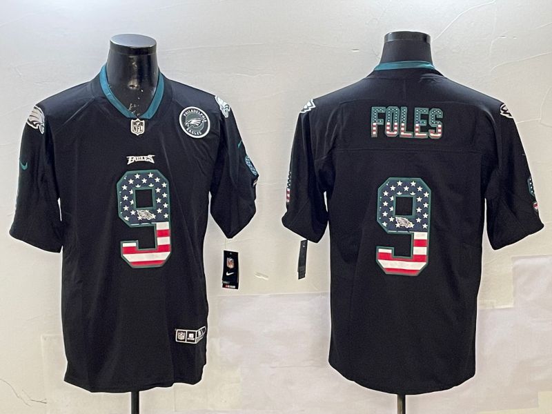 Men Philadelphia Eagles #9 Foles Black National Flag 2025 Nike Limited NFL Jersey style 2113->kansas city chiefs->NFL Jersey